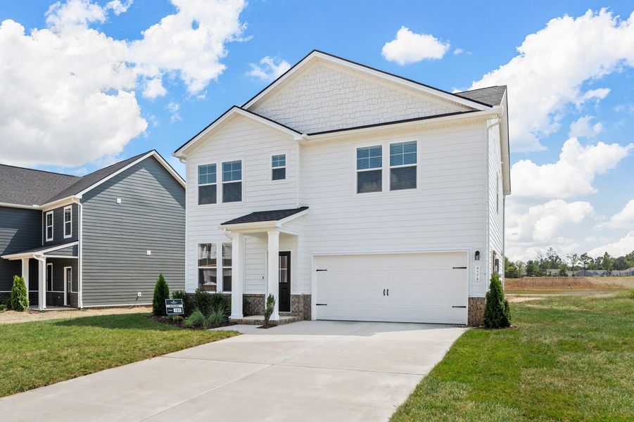 Front exterior of a new home in Calista Farms, White House, TN, highlighting curb appeal (Image 19).