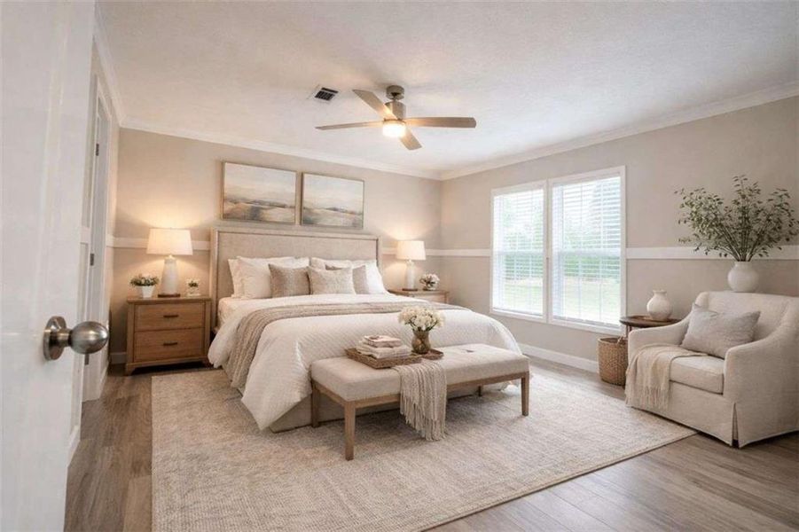 Furnished interior view inside a new home in , Elberton (Image 7).