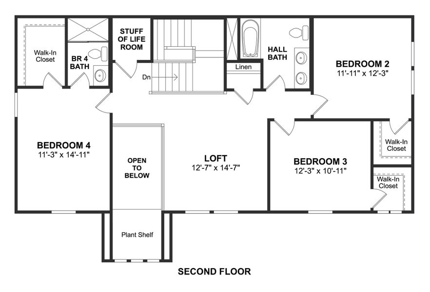 2D floor plan layout for the Malmo by K. Hovnanian® Homes in Westland Ranch - 70' Homesites, League City, TX (Image 4). 2D floor plan layout for the Malmo by K. Hovnanian® Homes in Westland Ranch - 70' Homesites, League City, TX (Image 4).