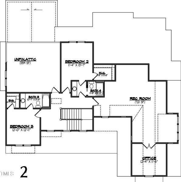422 Lower Thrift Second Floor Plan