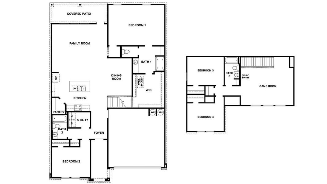 2D floor plan layout for the The Ozark by D.R. Horton in Veranda, San Antonio, TX (Image 3).