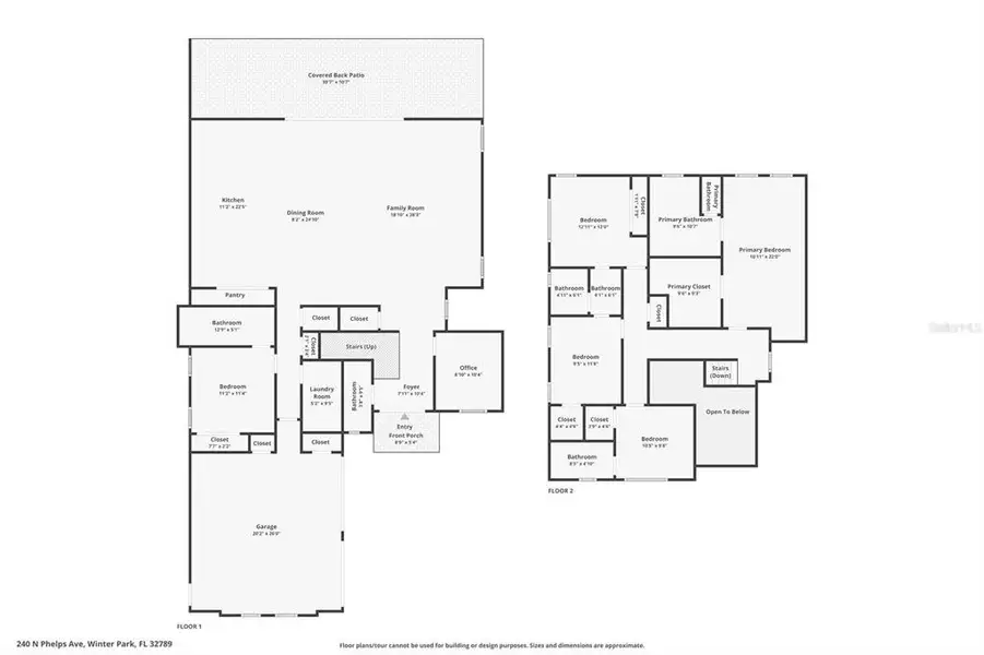 2D floor plan layout of this home in , Winter Park, FL (Image 5).