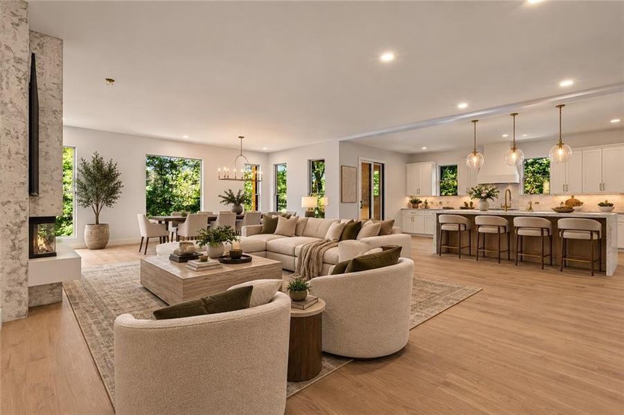 Furnished interior view inside a new home in , Marietta (Image 44).