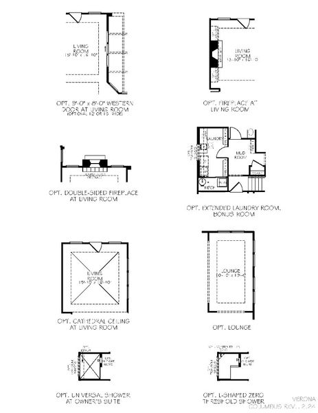 2D floor plan layout for the Verona by Epcon Communities in The Courtyards at Franklin Road, Murfreesboro, TN (Image 28).