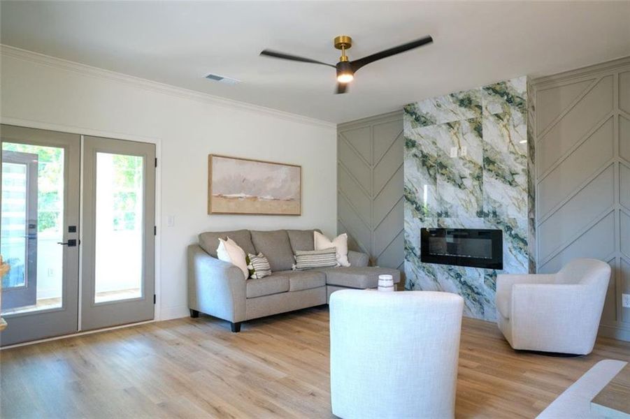 Furnished interior view inside a new home in , Cumming (Image 30).