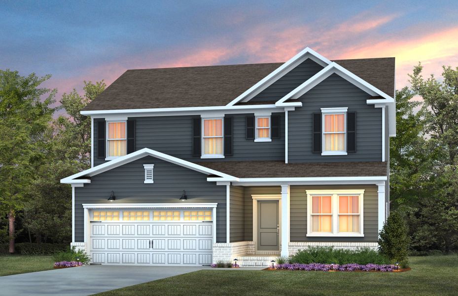 Representative exterior photo of a completed home built from the Aspire by Pulte Homes in Cambria, Garner, NC (Image 19). Representative exterior photo of a completed home built from the Aspire by Pulte Homes in Cambria, Garner, NC (Image 19).