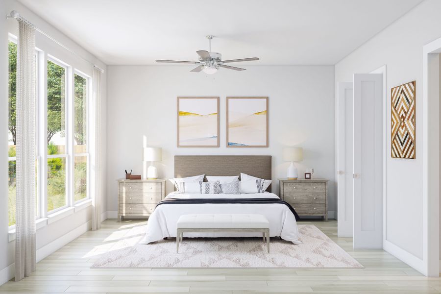 Furnished interior view inside a new home in Woodson’s Reserve, Spring (Image 13).