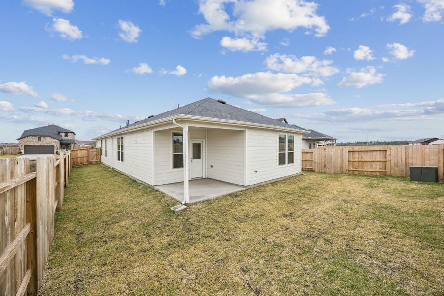 Exterior details and patio area of a home in Crosby Farms, Crosby (Image 2). Exterior details and patio area of a home in Crosby Farms, Crosby (Image 2).