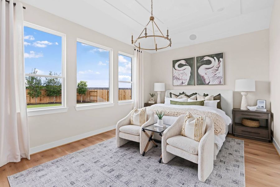 Representative furnished interior of a home built from the Lauren by Chesmar Homes in Wood Leaf Reserve, Tomball (Image 27).