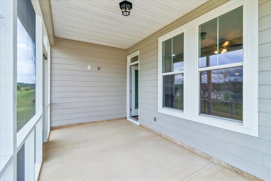 Exterior details and patio area of a home in Sinclair at Crawford Creek, Grovetown (Image 4).