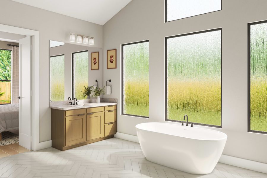 Furnished interior view inside a new home in Harvest Green, Richmond (Image 11).