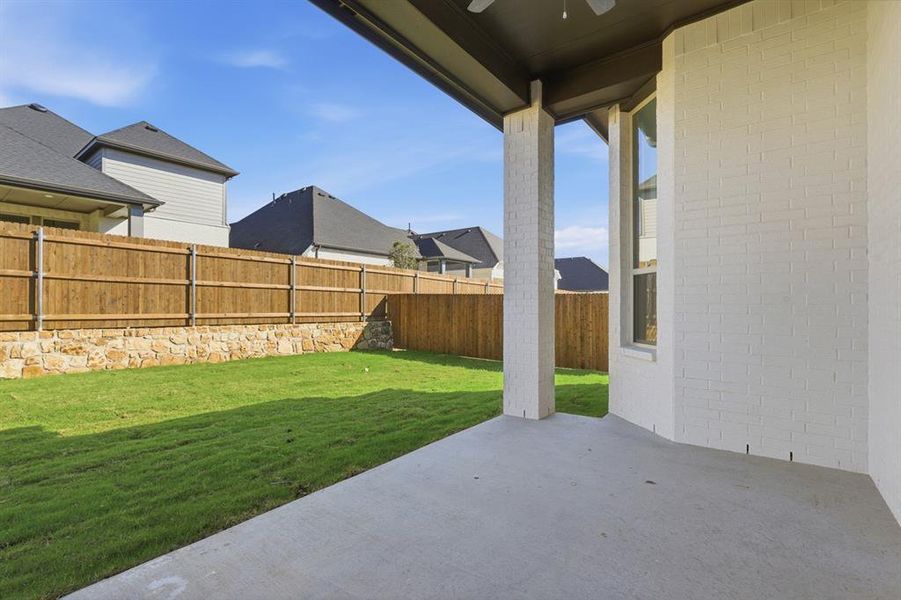 Exterior details and patio area of a home in Tavolo Park, Fort Worth (Image 2). Exterior details and patio area of a home in Tavolo Park, Fort Worth (Image 2).