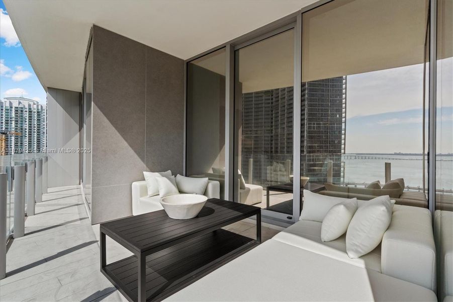 Furnished interior view inside a new home in Aston Martin Residences, Miami (Image 9).