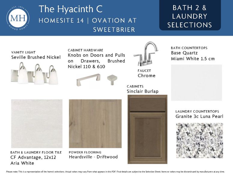 Sample of building materials used in homes in Ovation at Sweetbrier, Durham (Image 21). Sample of building materials used in homes in Ovation at Sweetbrier, Durham (Image 21).