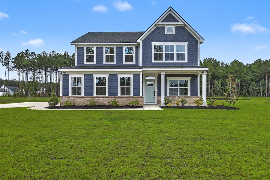 Front exterior of a new home in , Ridgeville, SC, highlighting curb appeal (Image 28). Front exterior of a new home in , Ridgeville, SC, highlighting curb appeal (Image 28).
