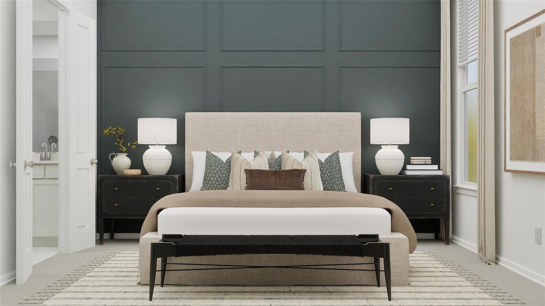 Furnished interior view inside a new home in Samara, League City (Image 6).