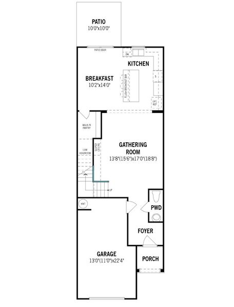 2D floor plan layout of this home in Bailey Run, Charlotte, NC (Image 3). 2D floor plan layout of this home in Bailey Run, Charlotte, NC (Image 3).