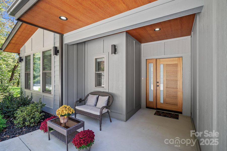 Exterior details and patio area of a home in , Asheville (Image 2). Exterior details and patio area of a home in , Asheville (Image 2).
