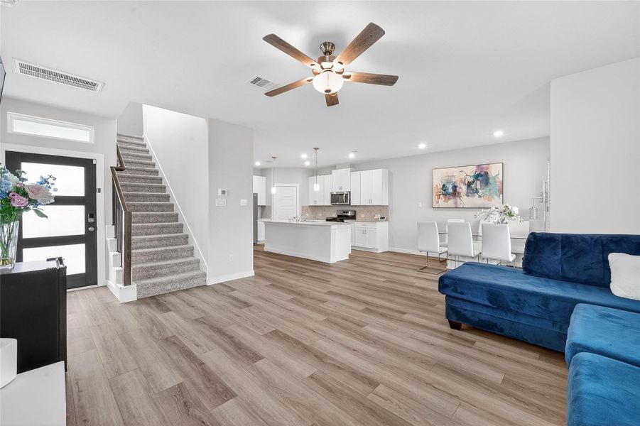 Furnished interior view inside a new home in McClendon Park Village, Houston (Image 12).