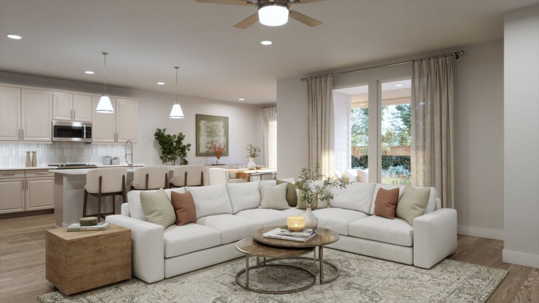 Representative furnished interior of a home built from the 4015 by Risewell Homes in Parkton Square, Kyle (Image 4).