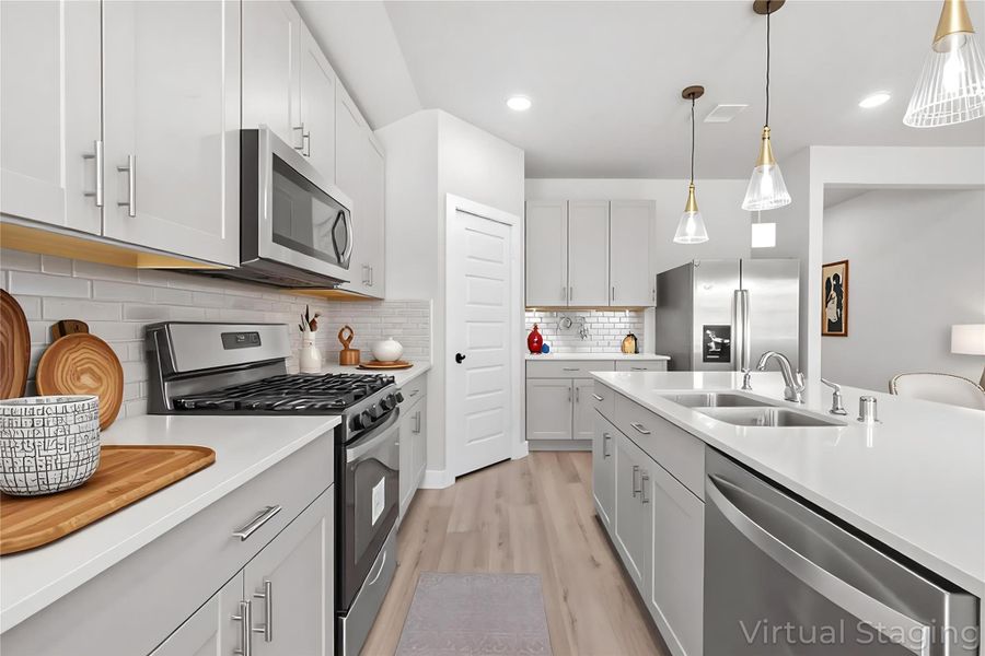Furnished interior view inside a new home in Wall Street Village, Richmond (Image 5).