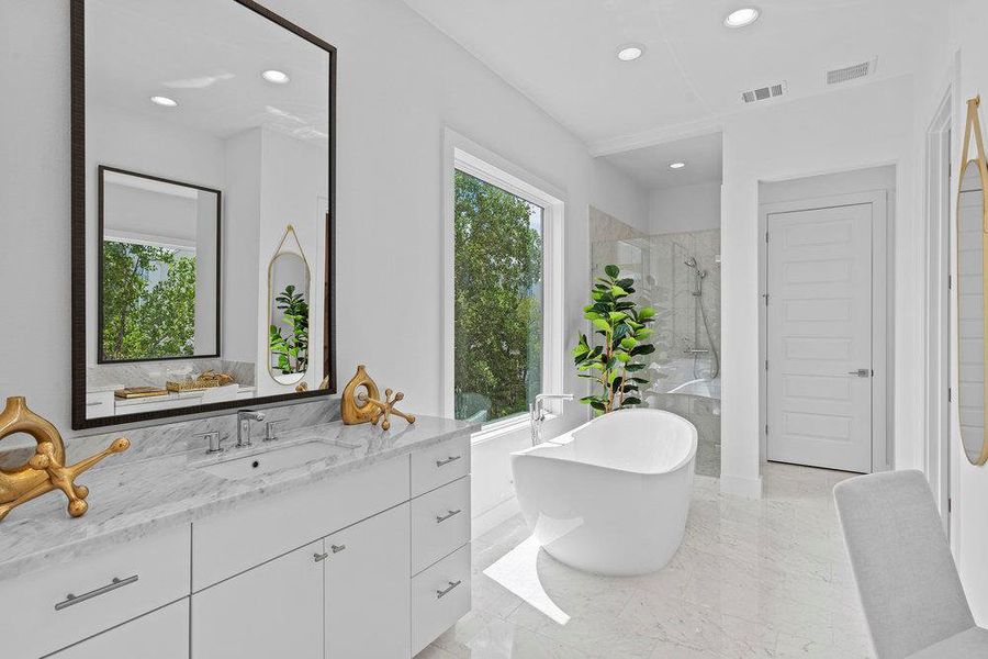 Furnished interior view inside a new home in Sunridge, Austin (Image 27).