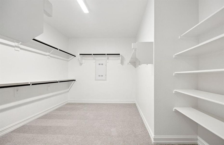 Spacious owner's closet Spacious owner's closet