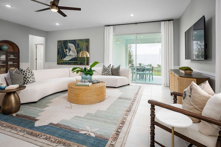Representative furnished interior of a home built from the Luna by Risewell Homes in Watermark, Cocoa (Image 6).
