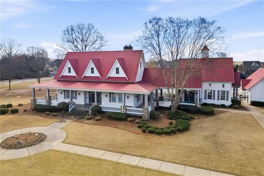 Front exterior of a new home in Carmichael Farms, Canton, GA, highlighting curb appeal (Image 22).
