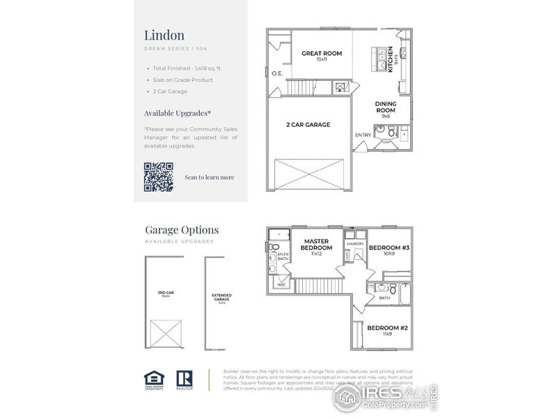 2D floor plan layout of this home in Liberty Draw, Evans, CO (Image 3).
