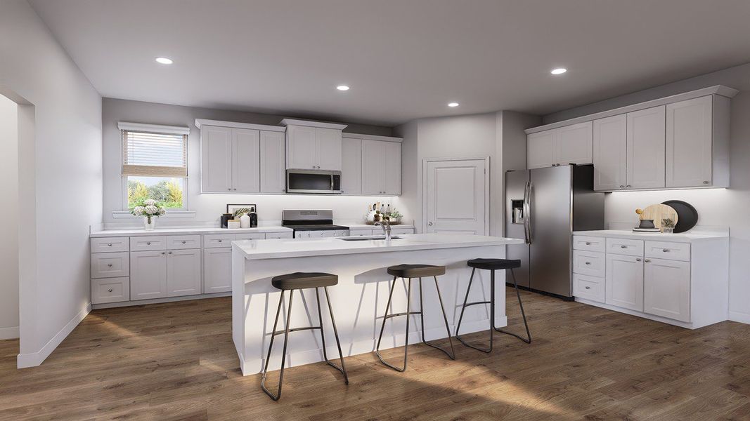 Representative furnished interior of a home built from the Irwin by D.R. Horton in The Cove at Mallard Crossing, Summerville (Image 5).