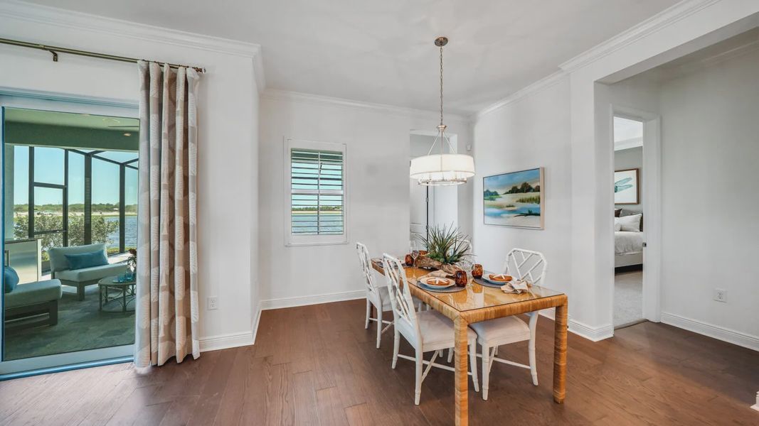 Representative furnished interior of a home built from the Bright Meadow 2 by Neal Communities in SkySail, Naples (Image 29).