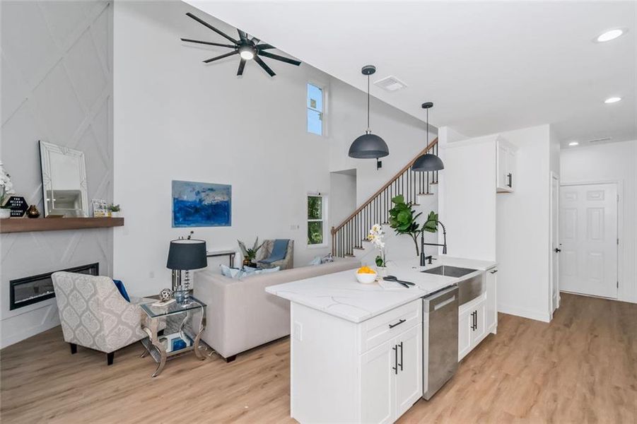 Furnished interior view inside a new home in , Atlanta (Image 11).