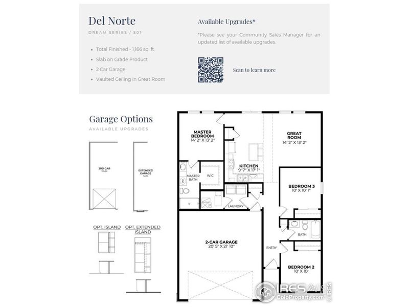 2D floor plan layout of this home in Liberty Draw, Evans, CO (Image 4).