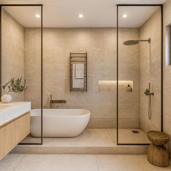 Furnished interior view inside a new home in , Hollywood (Image 24).