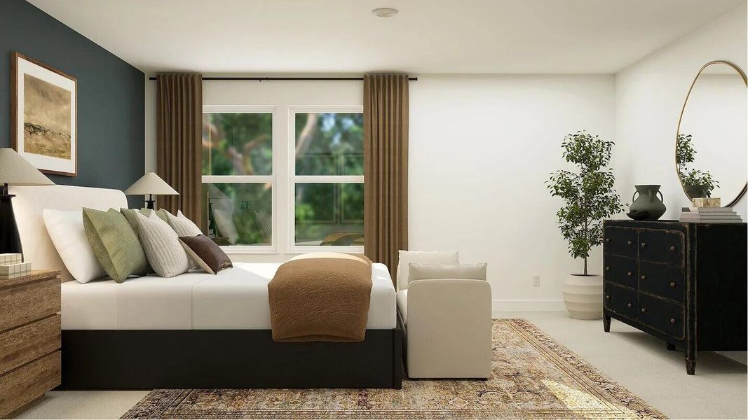 Furnished interior view inside a new home in Lindera Preserve at Cane Bay Plantation: Sabal Collection, Summerville (Image 5). Furnished interior view inside a new home in Lindera Preserve at Cane Bay Plantation: Sabal Collection, Summerville (Image 5).