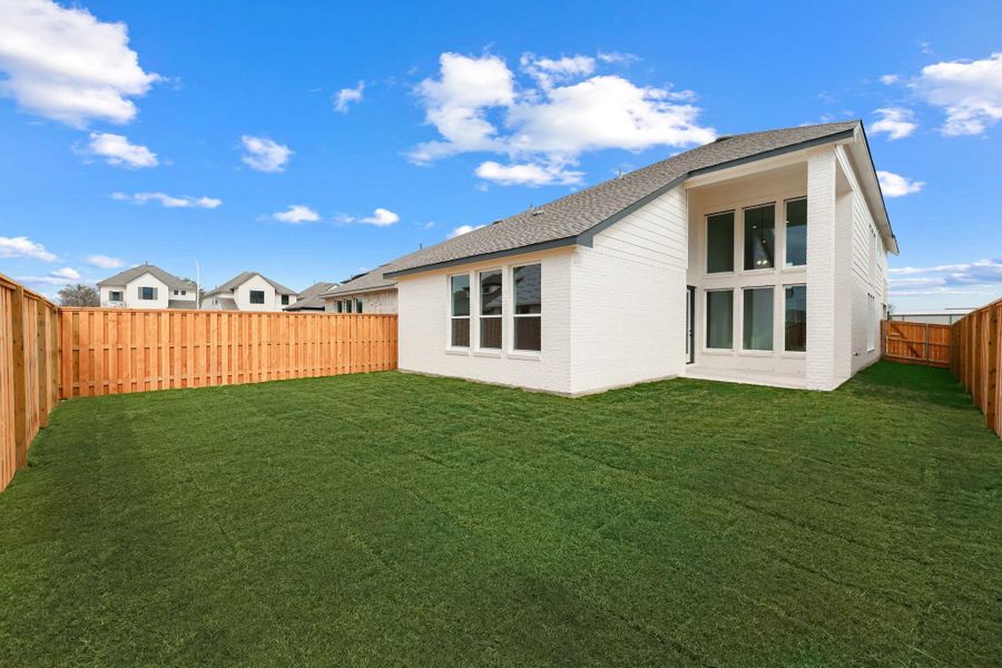 Exterior details and patio area of a home in Parmer Ranch - 40', Georgetown (Image 17). Exterior details and patio area of a home in Parmer Ranch - 40', Georgetown (Image 17).