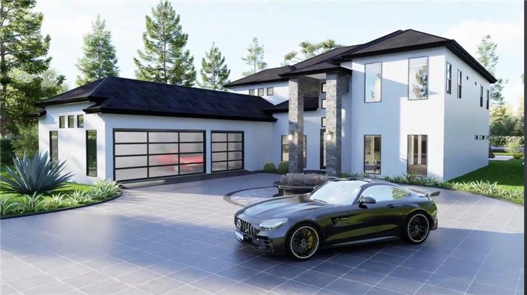 Front exterior of a new home in , Conyers, GA, highlighting curb appeal (Image 2). Front exterior of a new home in , Conyers, GA, highlighting curb appeal (Image 2).