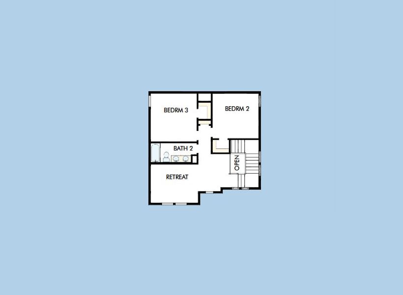 2D floor plan layout for the The Melford by David Weekley Homes in Elyson 40', Katy, TX (Image 5). 2D floor plan layout for the The Melford by David Weekley Homes in Elyson 40', Katy, TX (Image 5).