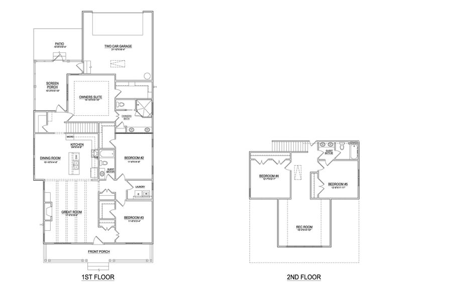 2D floor plan layout of this home in Osprey Landing, Southport, NC (Image 3).