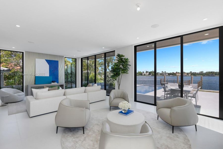 Furnished interior view inside a new home in , Miami Beach (Image 13). Furnished interior view inside a new home in , Miami Beach (Image 13).