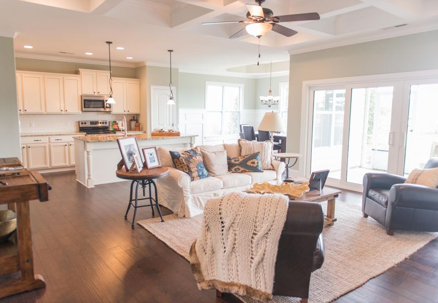 Representative furnished interior of a home built from the Claremont by Bill Clark Homes in The Sanctuary at Sunset Beach, Sunset Beach (Image 43). Representative furnished interior of a home built from the Claremont by Bill Clark Homes in The Sanctuary at Sunset Beach, Sunset Beach (Image 43).