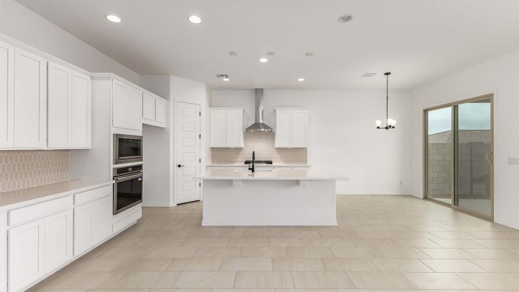 Furnished interior view inside a new home in Arroyo Seco - Hacienda, Buckeye (Image 12).