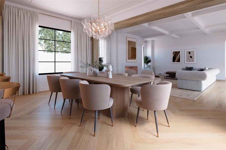 Furnished interior view inside a new home in , Dallas (Image 6).