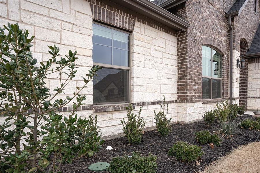 Landscaping is pristine