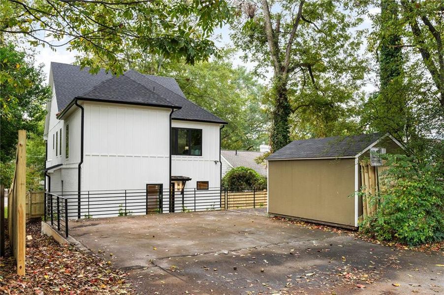 Exterior details and patio area of a home in , Atlanta (Image 3). Exterior details and patio area of a home in , Atlanta (Image 3).