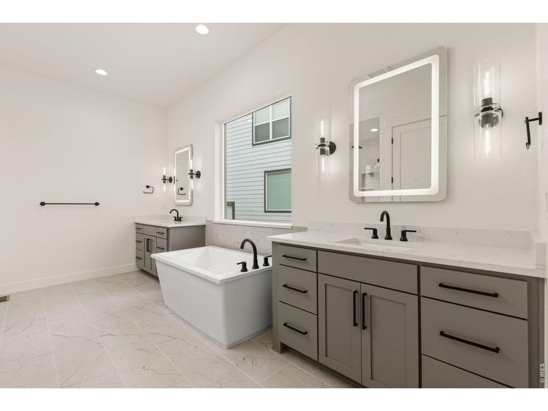 Furnished interior view inside a new home in RainDance, Windsor (Image 10).