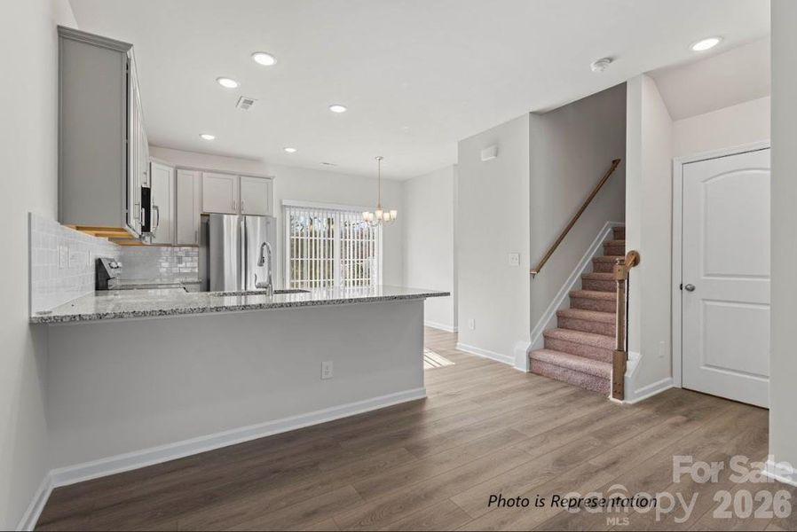 Furnished interior view inside a new home in Sierra Ridge, Gastonia (Image 3). Furnished interior view inside a new home in Sierra Ridge, Gastonia (Image 3).