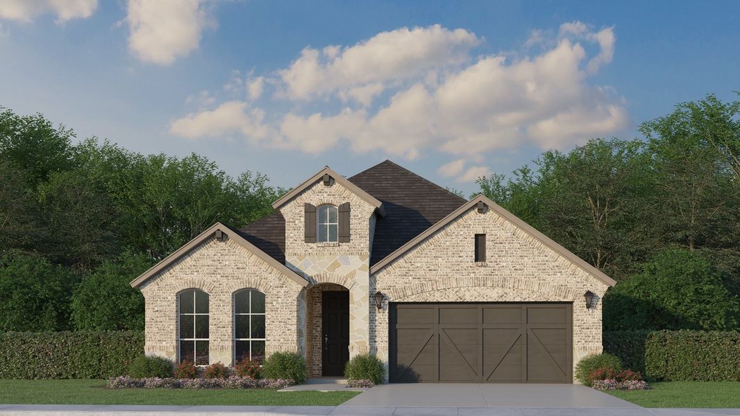 Plan 1575 Elevation A with Stone