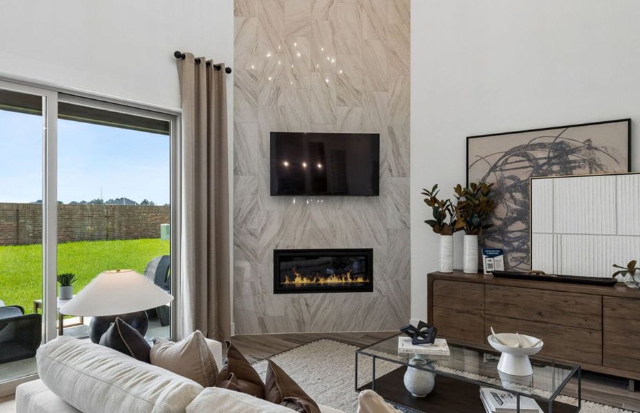 Representative furnished interior of a home built from the Iredell by Pulte Homes in Katy Court, Katy (Image 16).